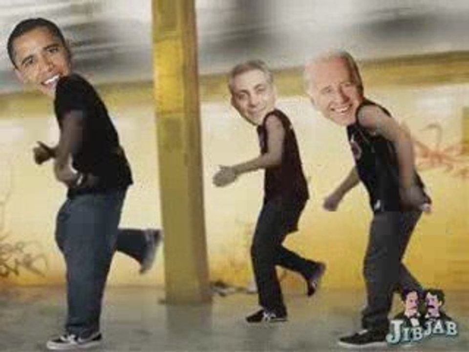 Barack Obama Dances with Joe Biden & Rahm Emanuel