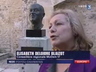 FR3 16-03-09, interview de Sylvie Goulard, et MoDem à Cognac