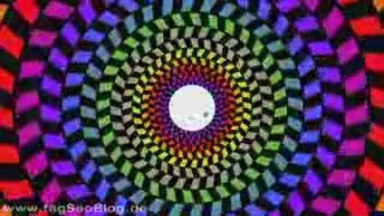 Optical illusion - cool rainbow-color hallucination