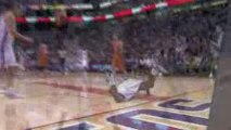 NBA Jeff Green drives the lane for a tough dunk over Robin L