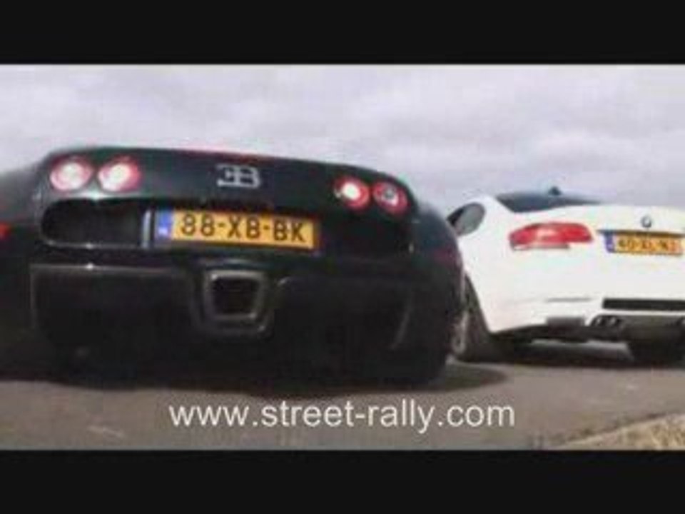 Bugatti Veyron  16.4 vs BMW M3 Sprint Race