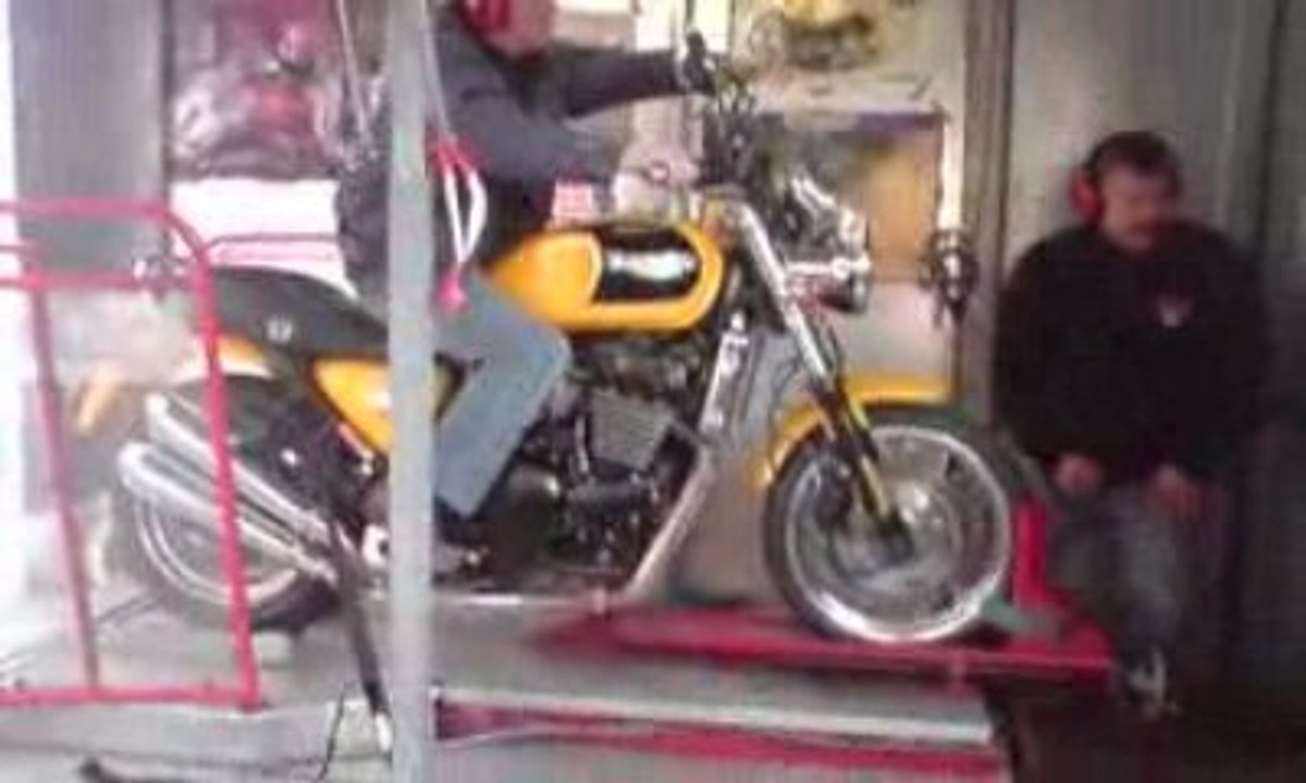 Essai Triumph Thunderbird Sport sur Banc Dynojet
