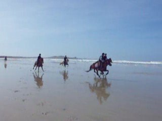 course sur la plage