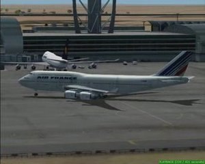 FS2004 Vol AF 1207 B747 Arrivée à Dubai