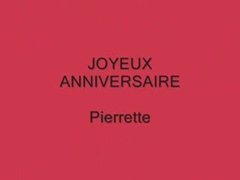 Anniversaire Pierrette Video Dailymotion