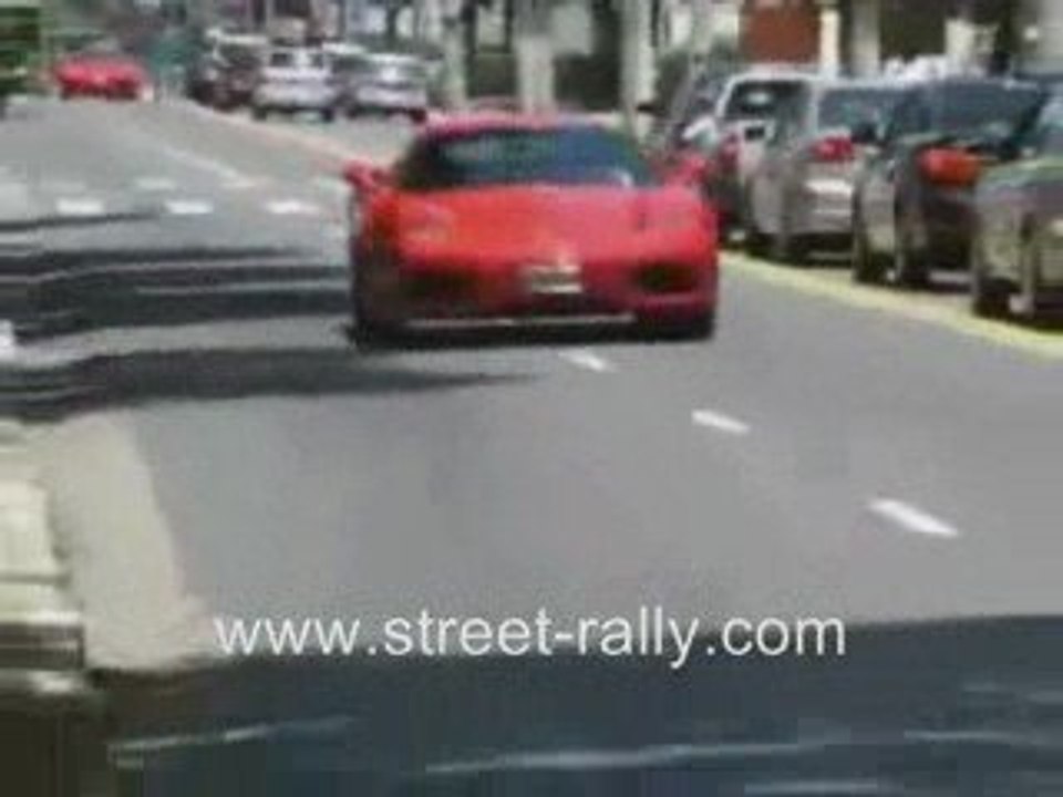 Many Supercars revving and start off