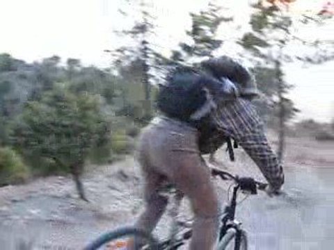 VTT, descente du col du dragon, Levens (06)