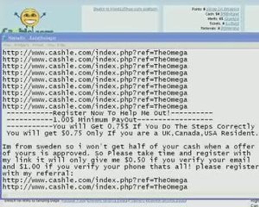 Cashle - 1.00$ Minimum Payout - READ Description!