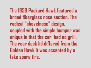 Studebaker Hawk Lineup