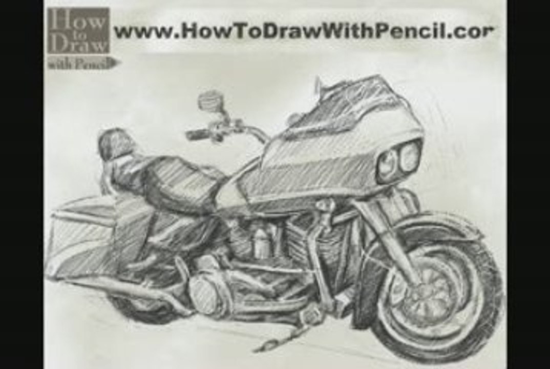 How To Draw Bike (HarleyDavidson) ROAD GLIDE video Dailymotion