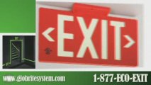 Glo Brite Photoluminescent Exit Signs