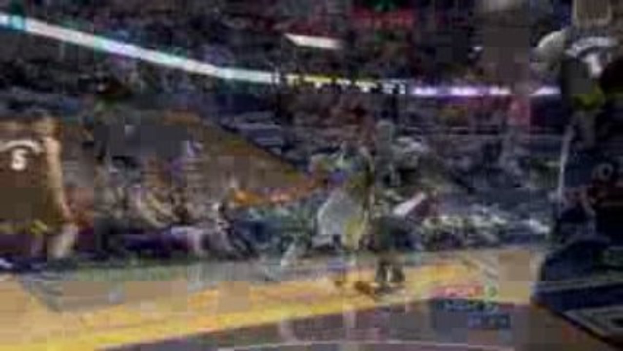 NBA Rudy Gay drives the lane for the jam.