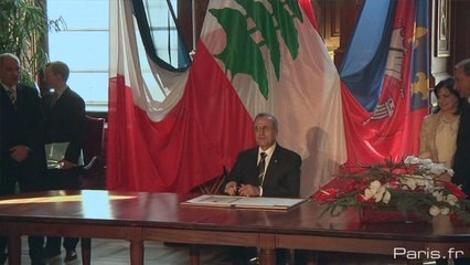 Video herunterladen: Le président libanais reçu à l'Hôtel de Ville