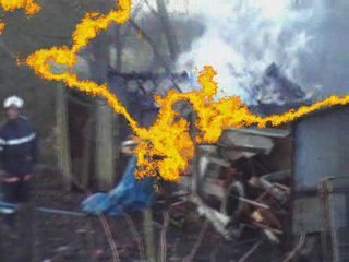 Feu de garage à Saint Vallier (71) le 17/03/09