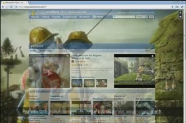 Pub Cocacola en background vidéo sur Dailymotion le 18/03/09