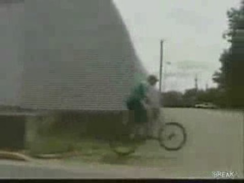 Chute violente en vélo