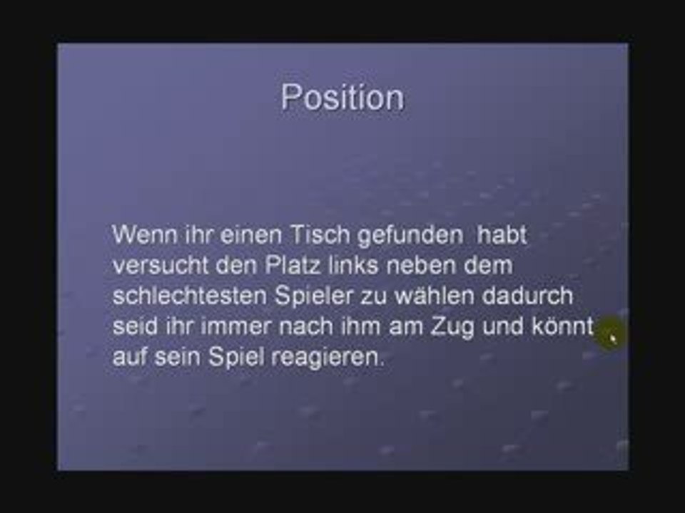 Pokerschule bonuslektion 2 - tischauswahl