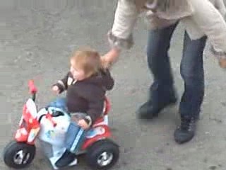 Mon Fils avec sa Moto