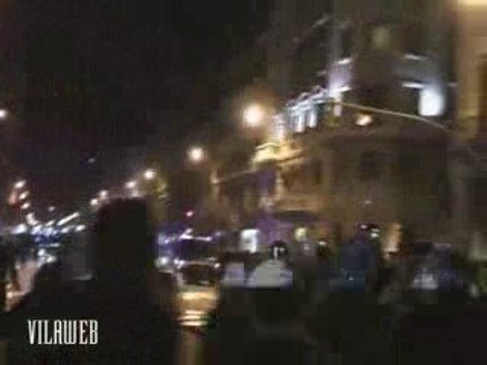 Forts enfrontaments al centre de Barcelona