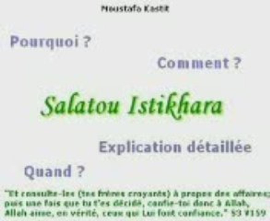 2 Signification de l'invocation (Istikhara)-Mustapha Kastit