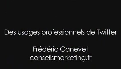 Des usages professionnels de Twitter
