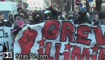 Manif du 19 mars à Strasbourg manifestants étudiants CRS
