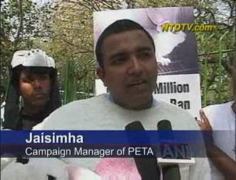 Animal Rights Activists Protest in India