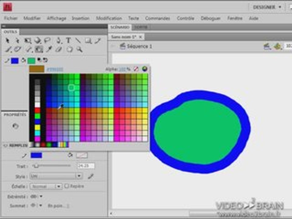 Adobe Flash CS4 : L'Outil pinceau