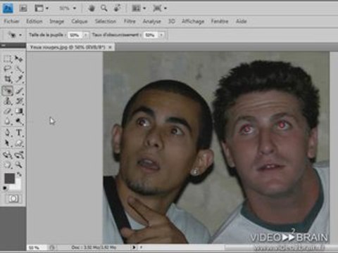 Adobe Photoshop CS4 : Retoucher les yeux rouges