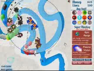 Bloons TD 3 Walkthrough - Easy Mode (Track 4) Full Lives