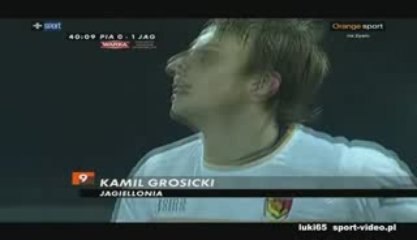 Piast Gliwice-Jagiellonia Białystok 0-1 Grosicki