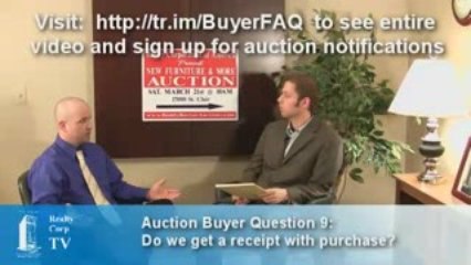 Auction answers: Do we get a reciept with purchase?