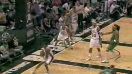 NBA Bruce Bowen Super Block To Paul Pierce comes in and swat