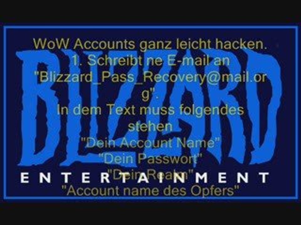 wow account hacken