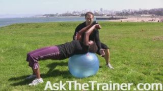 Kettlebell Triceps Extension on Stability ball - Women