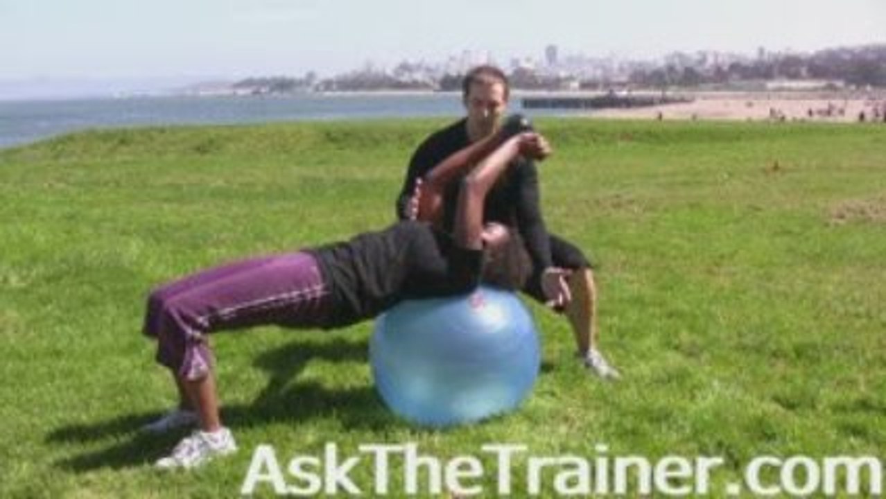 Kettlebell Triceps Extension on Stability ball - Women