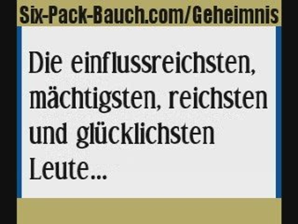 Übungen Für Einen Flachen Bauch - Das Ultimative Geheimnis!