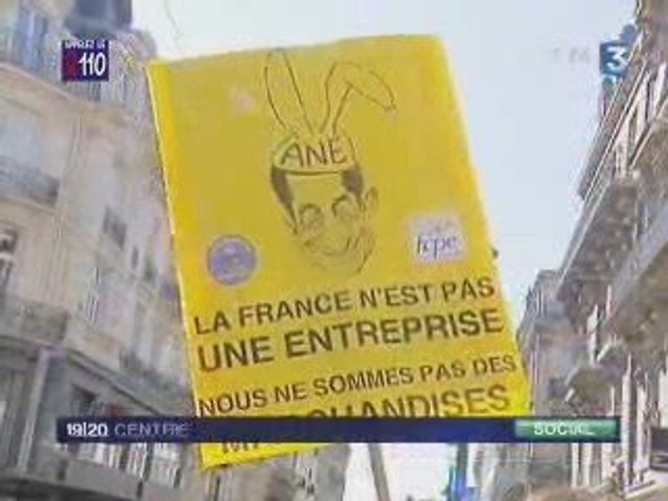 Manif du 19 mars 2009 : reportage de France Centre