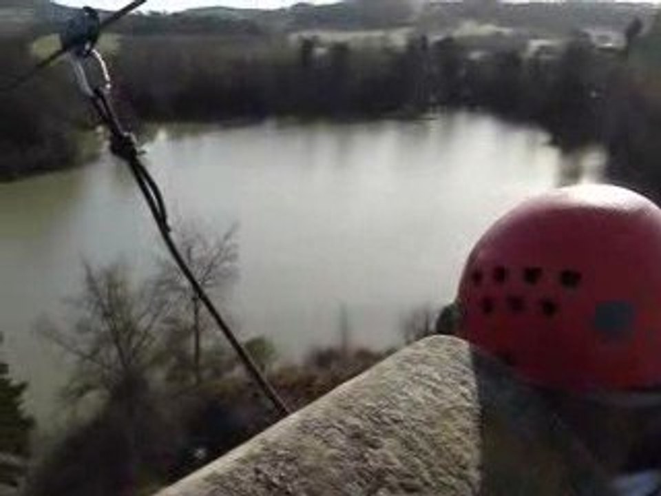 Zip wire at Eastnor Castle, team building
