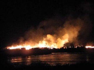 Usine à Papier Tembec Sous Les Flammes