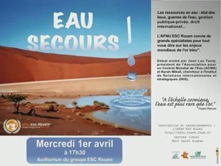 Conférence sur l'eau, "Eau secours!"