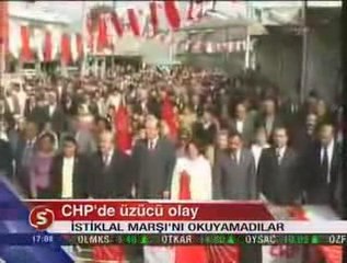 CHP'liler İstiklal Marşini okuyamadilar