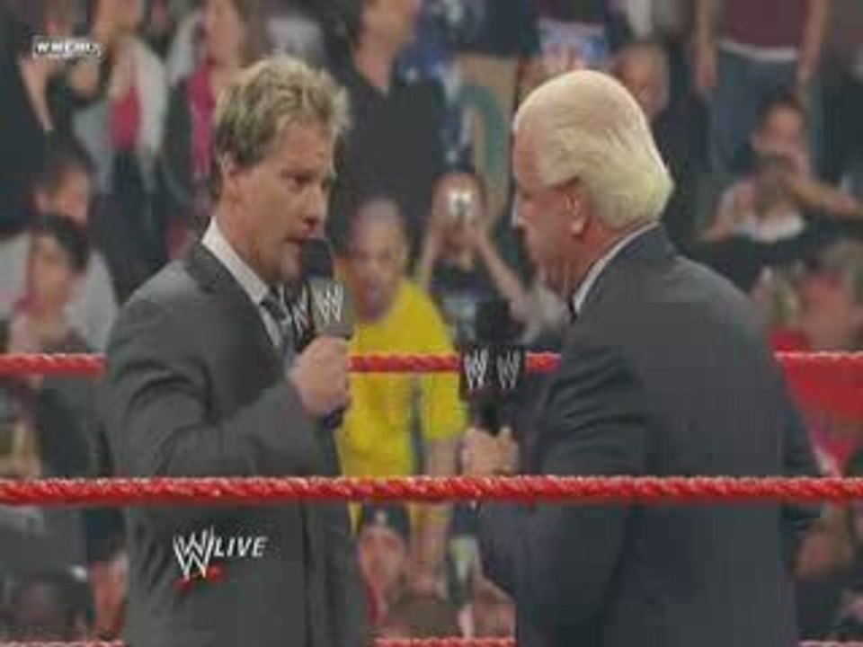 Raw 03 23 09 Chris Jericho and Ric Flair segment 1/2