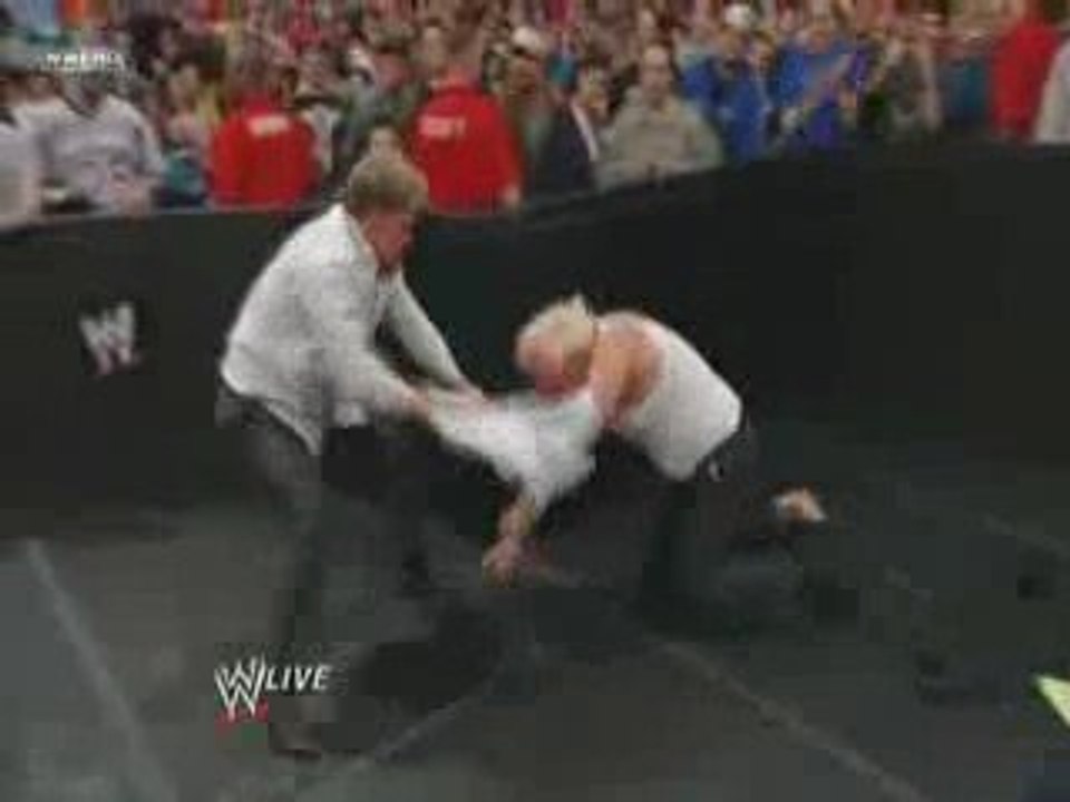 Raw 03 23 09 Chris Jericho destroy Ric flair ( segment 2/2 )