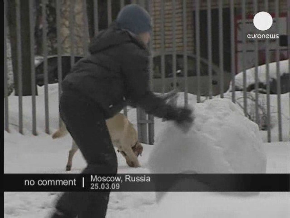Chute de neige à Moscou