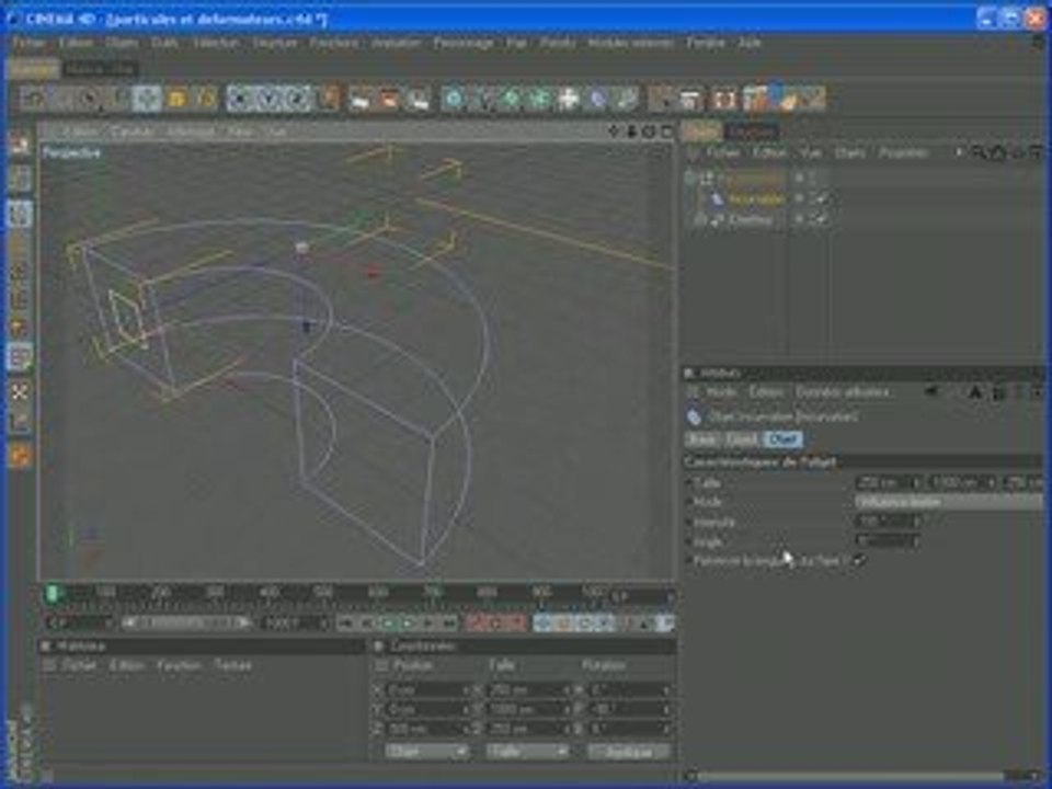 Tutoriel C4D Particules et deformateurs
