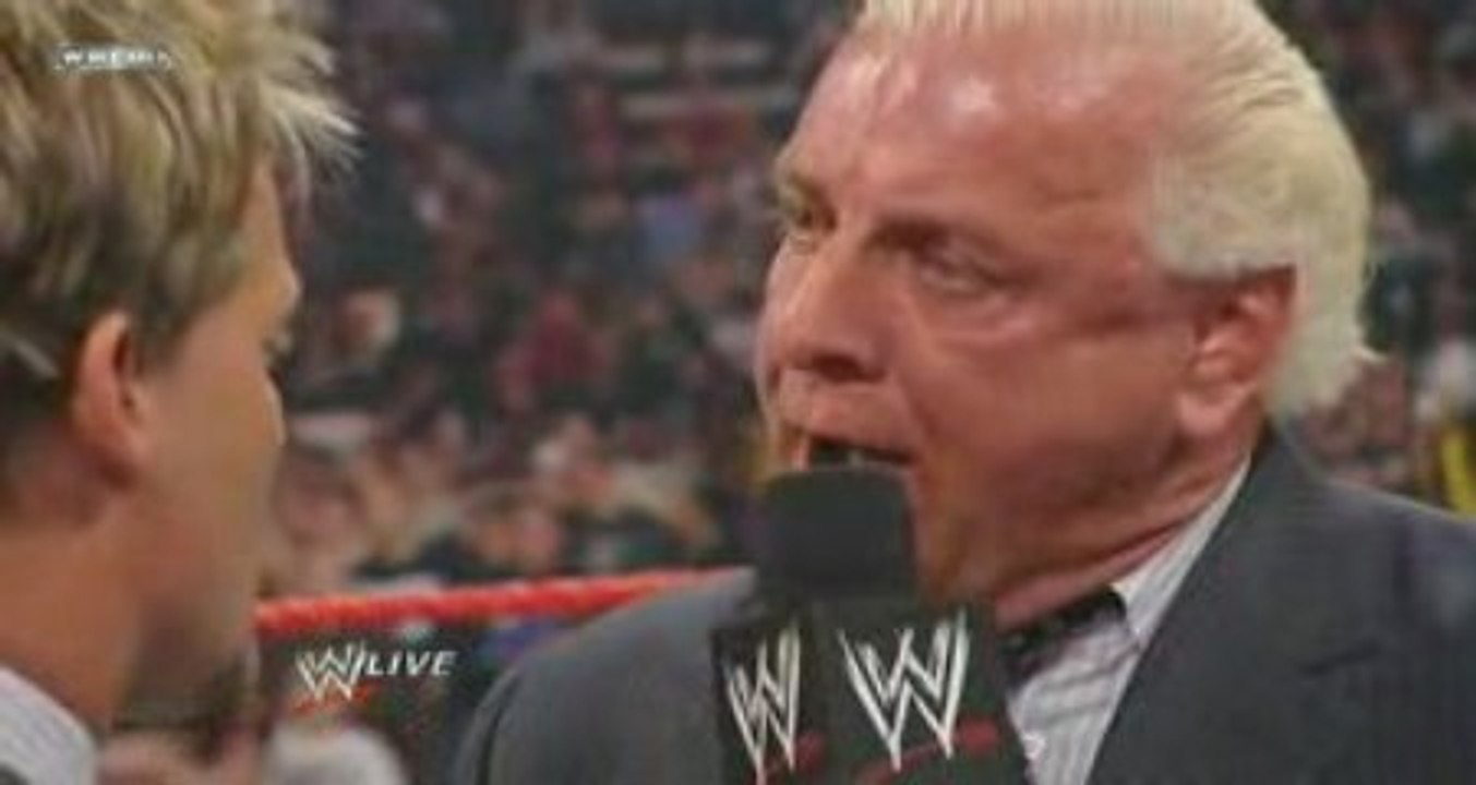 Raw 3/23/09 Chris Jericho interrupts Ric Flair