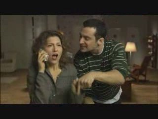 Yuval segal & Keren Mor in a new advertisement of Leumi C...