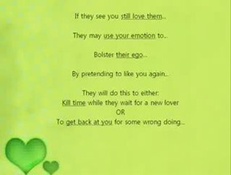 Getting Back With An Ex