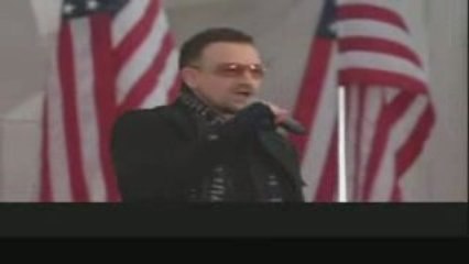 U2 *In the Name of Love*Conc Investiture Obama Washington 09